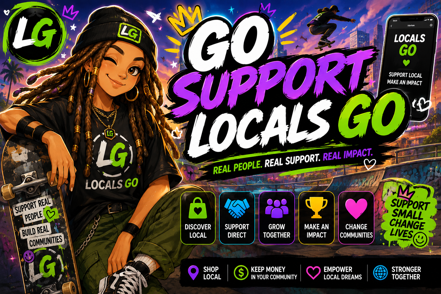 Support Locals GO launch artwork